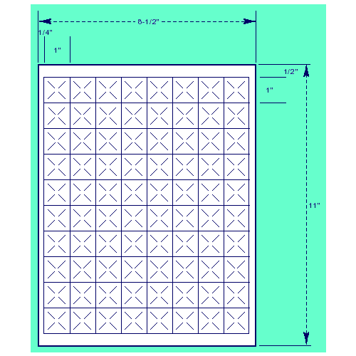 Tamper Proof Pricing Label 1 x 1 (100 Sheets/ Box)